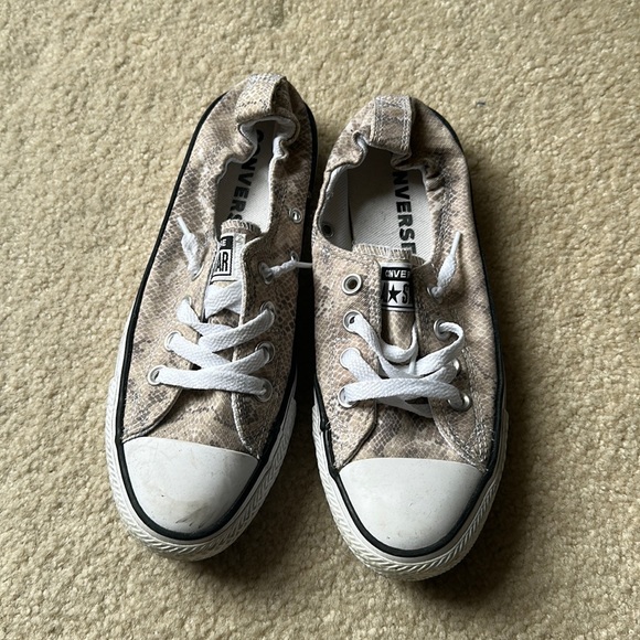 Beige snakeskin pattern converse - Picture 1 of 3